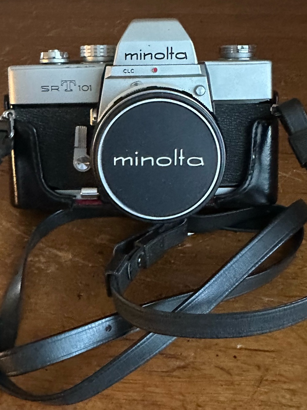 Minolta SR-T 101 35mm SLR Camera - Silver and Black